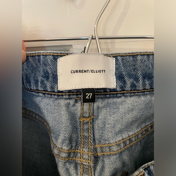 Current/Elliott Cropped Straight Leg Jeans Size 27 - Picture 7 of 12